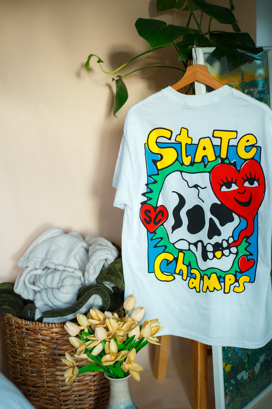 Skull Heart Tee - White